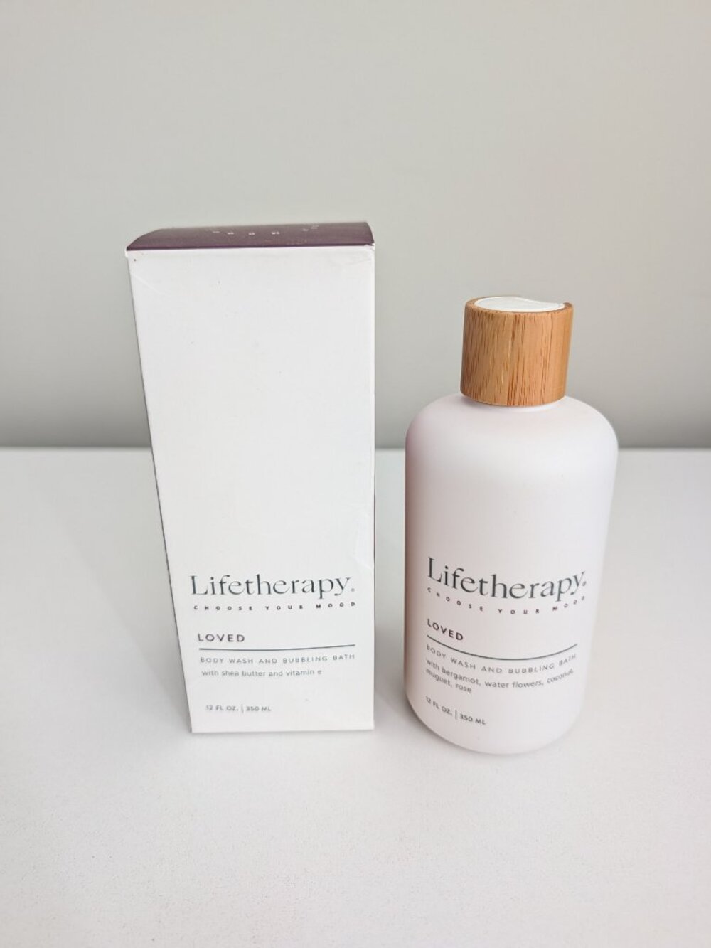 Life therapy Body Wash And Bubbling Bath LOVED New with Box 12oz/350ml